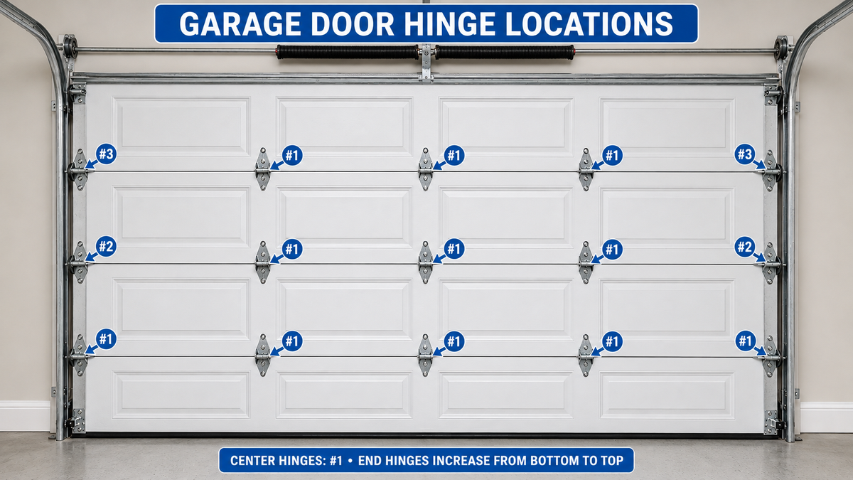 Garage Door Hinge - 14 Gauge Steel - Individual