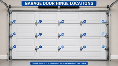 Garage Door Hinge - 14 Gauge Steel - Individual