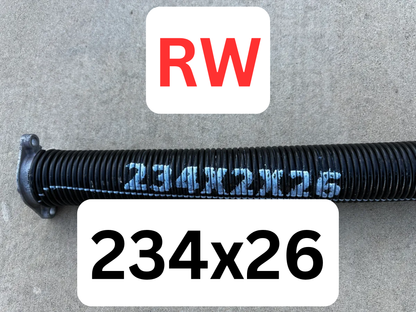 Spring 234 RW (Right Wind/Red Tip) - Choose Length